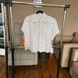 Button down bird shirt